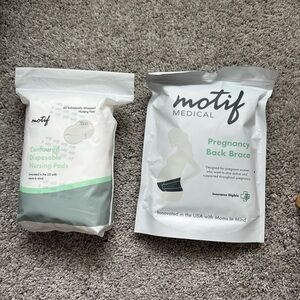 Motif Medical Nursing Pads and Pregnancy Back Brace Set
